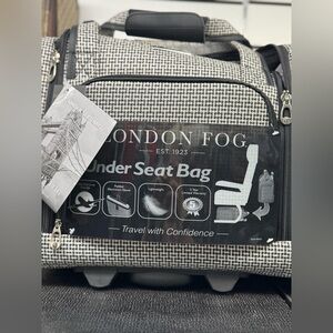 London Fog Black and Gray Under Seat luggage 15”